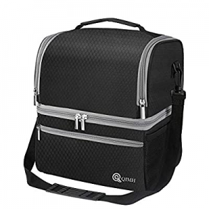 Qimh Insulated Lunch Bag Dual Compartment now 20.0% off , 15L (24-Can) Leakproof Lunch Box for Men..