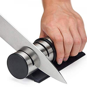 Wateday Kitchen Knife Sharpener for Straight and Serrated Knives now 45.0% off , 3-Stage Diamond C..