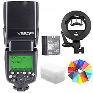 20.0% off Godox V860II-C E-TTL 2.4G GN60 Li-ion Battery High Speed Sync 1/8000s 1.5s Recycle Time ..