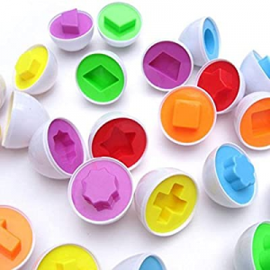 6pc Mixed Shape Wise Pretend Puzzle Smart Eggs Baby Kid Learning Toy (As Shown) now 80.0% off 