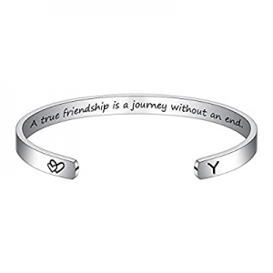 60.0% off M MOOHAM Personalized Best Friend Bracelets for Women - Engraved Custom Name Initial Bes..