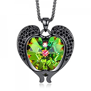 One Day Only！65.0% off CDE Dolphin Love Heart Pendant Necklace for Women Mother's Day Jewelry Gift..