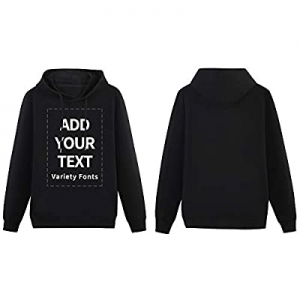 One Day Only！Design Your Own Hooded Sweatshirt with Any Text Customized Hoodies for Family now 60...