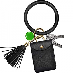Keychain Bracelet now 50.0% off , COCASES Key Ring Bracelet and Credit Card Pocket Leather Tassel ..