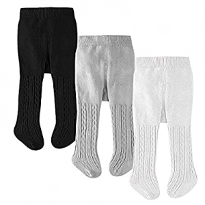 slaixiu Cotton Baby Girl Tights Cable Knit Seamless Toddler Leggings Pants Stockings now 50.0% off 
