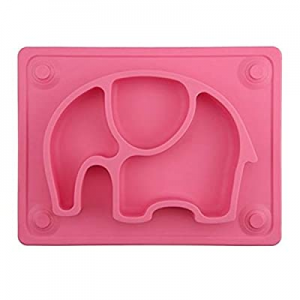 40.0% off Baby Suction Placemat - SILIVO Non-Slip Silicone Baby Plates with Suction Cups Fits Most..