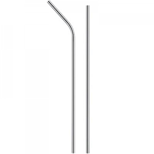 60.0% off Stainless Steel Straw - Set of 2 - Reusable Metal Long Straw - 1 Straight+ 1Bent - For T..