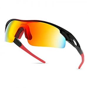 50.0% off modesoda Men Sports Sunglasses Polarized for Baseball Fishing Cycling Flexible TR90 Fram..
