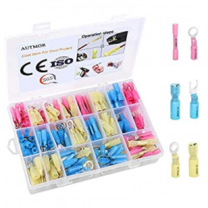 135 Pcs Wire Connectors Waterproof & Heat Shrink Tubing | Butt Connectors and Shrink Tubes Kit | Ins