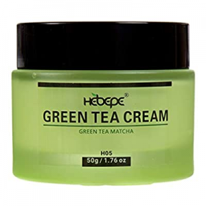 Hebepe Green Tea Matcha Face Moisturizer Cream for Dry Skin with Collagen, Cocoa Butter, Grapefruit,