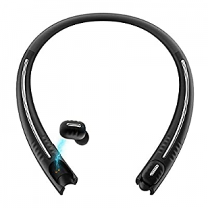 True Wireless Earbuds with Charging Neckband, Bluenin TWS Bluetooth 5.0 Headphones CVC8.0 Noise Canc