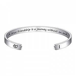 60.0% off M MOOHAM Personalized Best Friend Bracelets for Women - Engraved Custom Name Initial Bes..