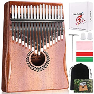Kalimba 17 Keys Thumb Piano, Easy to Learn Portable Musical Instrument Gifts for Kids Adult Beginner