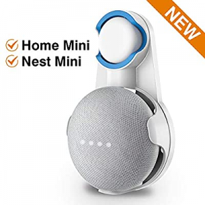 HomeMount Outlet Wall Mount Holder for Google Nest Mini (2nd Gen) and Google Home Mini, Space-Saving