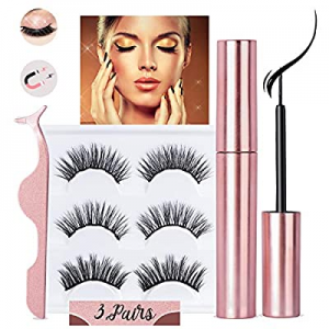 Magnetic Eyelashes eyeliner and Lashes Kit,Eyelashes looks Natural And Reusable Lashes,Use easier,So
