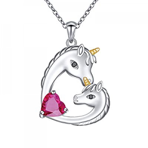 One Day Only！Sterling Silver Forever Love Cute Animal Heart Pendant Necklace for Women Girlfriend ..