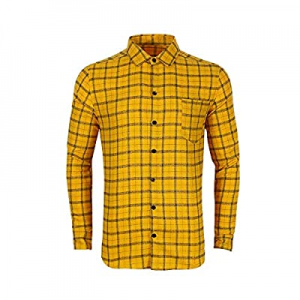 One Day Only！Men's Plaid Flannel Button Down Long Sleeve Work Casual Shirt now 75.0% off 