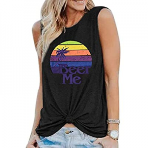 Aleumdr Women's Tank Tops Loose Fit Casual Sleeveless Top T Shirt with Multicolor Pocket now 20.0%..