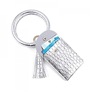 2020 Key Ring Bracelets Wristlet Keychain Bangle Keyring with Coin Purse now 80.0% off 