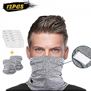 Scarf Bandanas Neck Gaiter with Filters for Duty, Multi-Purpose Headbands for Men Women now 20.0% ..