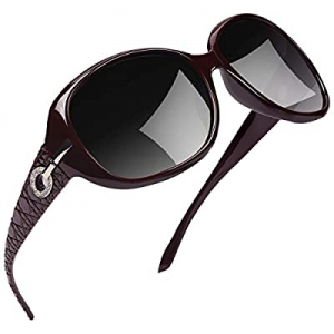 One Day Only！Joopin Polarized Sunglasses for Women Vintage Big Frame Sun Glasses Ladies Shades now..