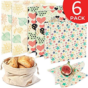 Reusable Beeswax Food Wrap 6 Pack – 2L now 50.0% off , 2M, 2S – Eco-Friendly Reusable Food Wrap - ..