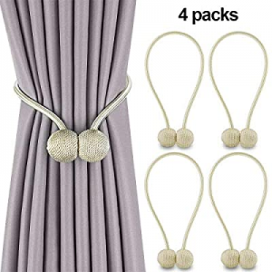 SANXIA 4 Pack Magnetic Curtain Tiebacks now 30.0% off , European Style The Most Convenient Drape T..