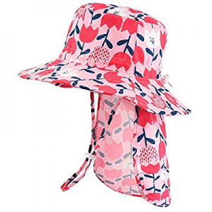 Unisex Baby Sun Hat with Removable Neck Flap - Adjustable Toddler Kids UPF50+ Summer Bucket now 50..