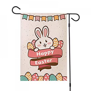 70.0% off Adeeing Easter Garden Flag Happy Easter Bunny Double Sided Welcome Flag 12x18 Inch Sprin..