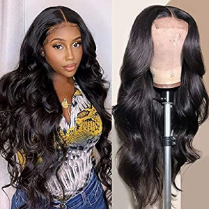 Fle Hair 4X4 Lace Front Wigs Brazilian Body Wave Human Hair Wigs for Black Women 150% Density Pre Pl