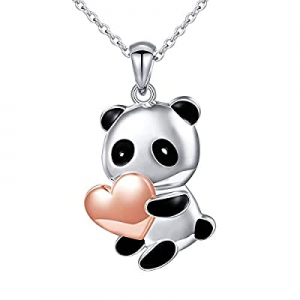 40.0% off Sterling Silver Forever Love Cute Animal Love Heart Necklace Ring Earrings for Women Gra..