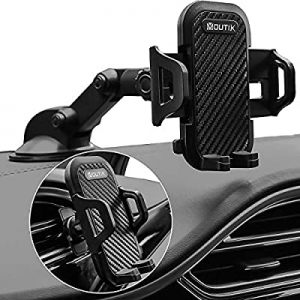 Moutik Car Phone Dashboard Mount:3 in 1 Universal Safety and Stable Air Vent Friendly Windshield Pho