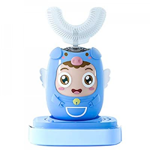 Kids Electric Toothbrushes U-Shape Sonic Electric Toothbrush with Silicone Interchangeable Brush Hea
