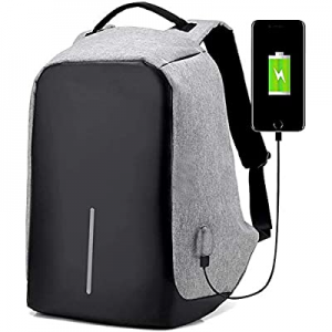 Anti-Theft Laptop Backpack,USB Charging Port Nylon Waterproof Travel Bag College Backpack,Fit 17‘’ L