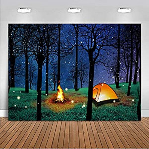 30.0% off CHAIYA Enchanted Forest Camping Backdrop Forest Night Scene Photography Background Campi..
