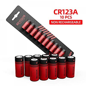Bevigor CR123a Lithium Batteries 3v 123 Lithium Batteries(10-Pack),1500mAh Long Lasting Lithium Batt