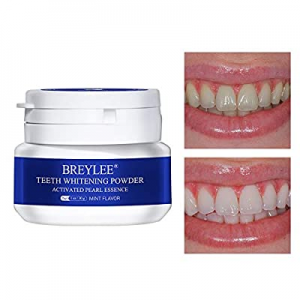Teeth Whitening Powder BREYLEE Teeth Brightening Powder with Pearl Essence, Baking Soda for Removing