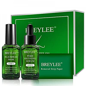 Blackhead Remover, BREYLEE 3 in 1 Blackhead Removing Kit Tea Tree Oil Blackhead Remover Mask Kit Bla