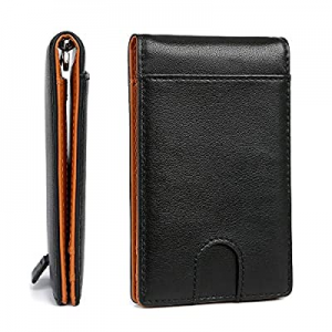 60.0% off ChinbelBay Genuine Leather RFID Blocking Slim Bifold Minimalist Front Pocket Wallets for..