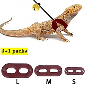 SEAPANHE 3 Packs Bearded Dragon Harness and Leash Adjustable(S now 25.0% off ,M,L) - Soft Leather ..