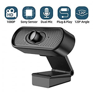 Webcam with Microphone now 75.0% off , 1080P HD USB Webcam Streaming Computer Camera for Desktop L..