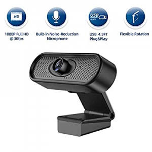 One Day Only！Web Camera with Microphone now 80.0% off , SAFEVANT 1080P Full HD Webcam Streaming Co..