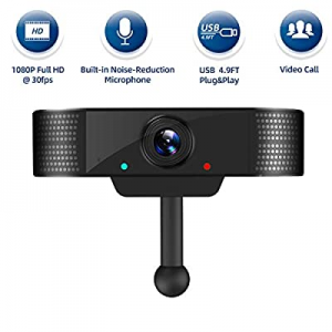 One Day Only！1080P Full HD Webcam with Microphone now 70.0% off , USB Web Cameras Streaming Comput..