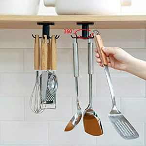 One Day Only！BOLUOYI Kitchen Gadgets 360° Rotating Wall Hooks Bath Accessories Wall Mounted Hanger..
