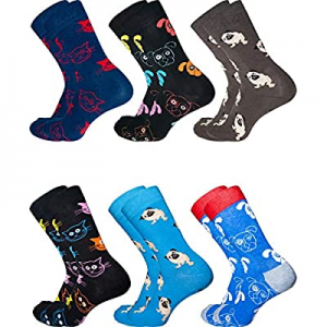 70.0% off SIXDAYSOX Dress Socks for Men Funny Socks Patterned Novelty Crazy Socks Women Cotton Cre..
