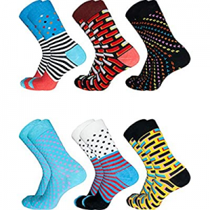 50.0% off SIXDAYSOX Dress Socks for Men Funny Socks Patterned Novelty Crazy Socks Women Cotton Cre..