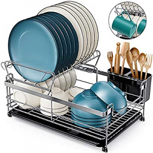 HOMEMAXS Dish Drying Rack now 15.0% off , Kitchen Dish Rack and Drainboard Set, 304 Stainless Stee..