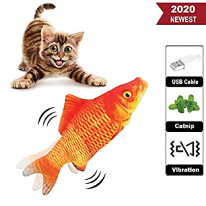 NACRL 10" Electric Flopping Cat Kicker Fish Toy now 40.0% off , Realistic Moving Fish, Wiggle Fish..