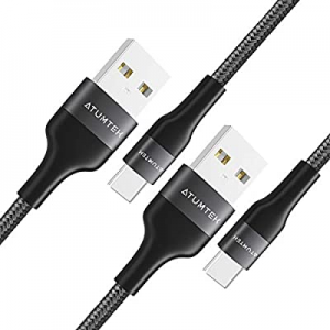 ATUMTEK USB Type C Cable [2-Pack now 50.0% off , 1M/3.3ft] USB A to USB C Fast Charging Nylon Brai..