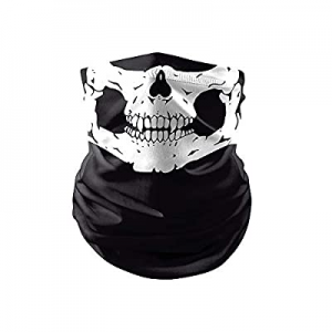One Day Only！Men Skull Bandana Face Shield Scarf Balaclava for Outdoor Camping, Cycling, Running &..